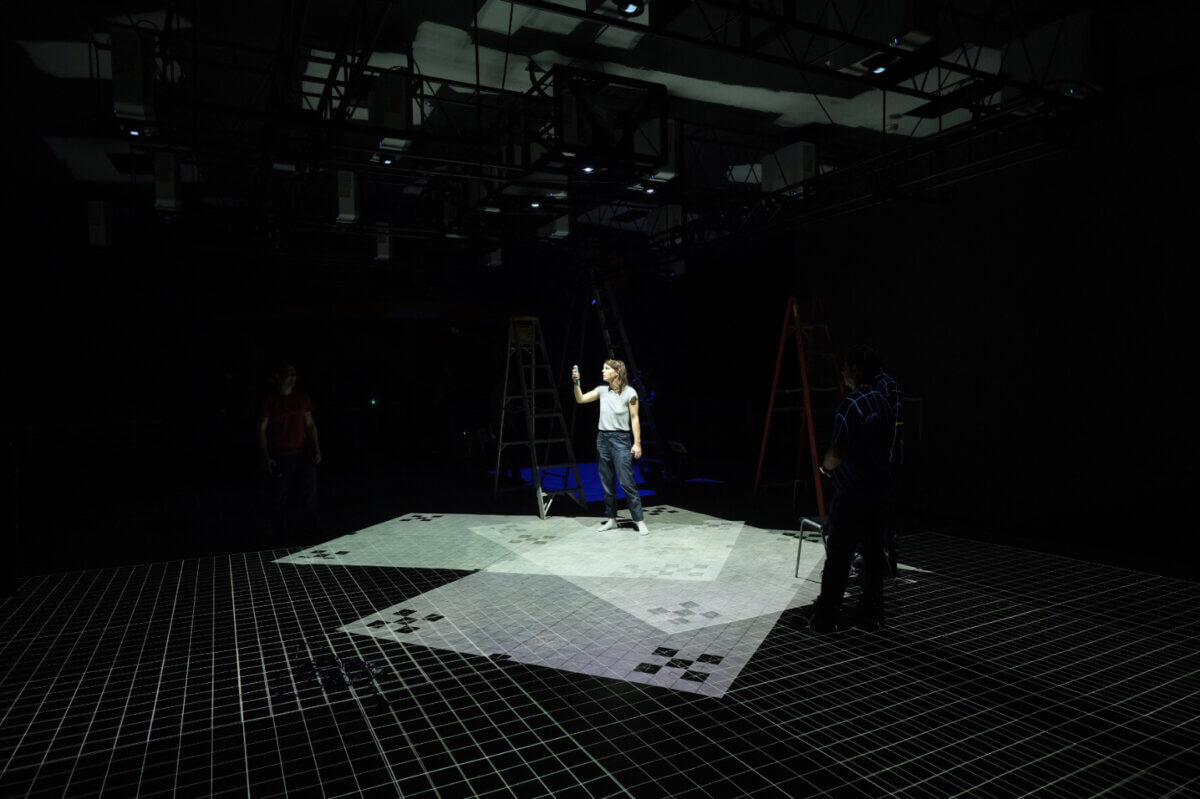 Celebrating biodiversity for Biomuseo Panama visitors viewing design installation merging 25 projectors