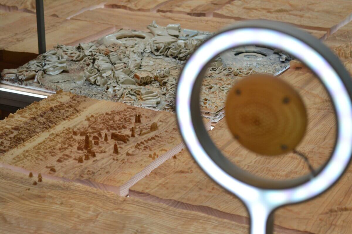 Polish Pavilion at World Expo 2020 interactive installation by sound with LED structure