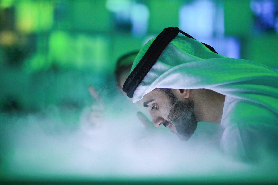 Prototyping Museum of the Future UAE Luxury Healthcare visitors enter the PharmaCafé a luxurious pharmaceutical spa that gives personalised treatments