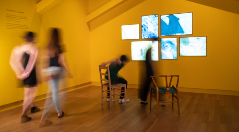 Van Gogh Dreams for Van Gogh Museum Amsterdam Living with Gauguin yellow house room immersive design installation