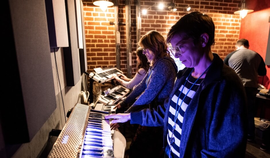 Interactive game environment in Iron City iam8bit / The Seelig Group