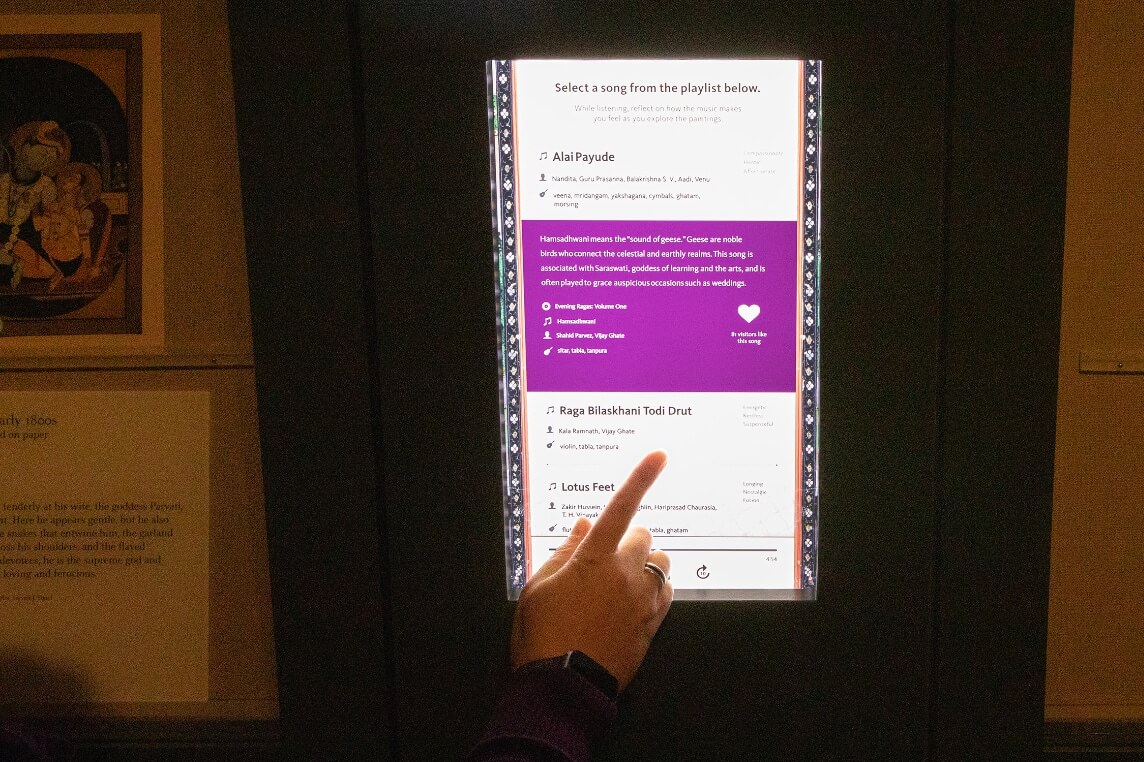 Digital music experience in Indian gallery Museum design with experiential learning