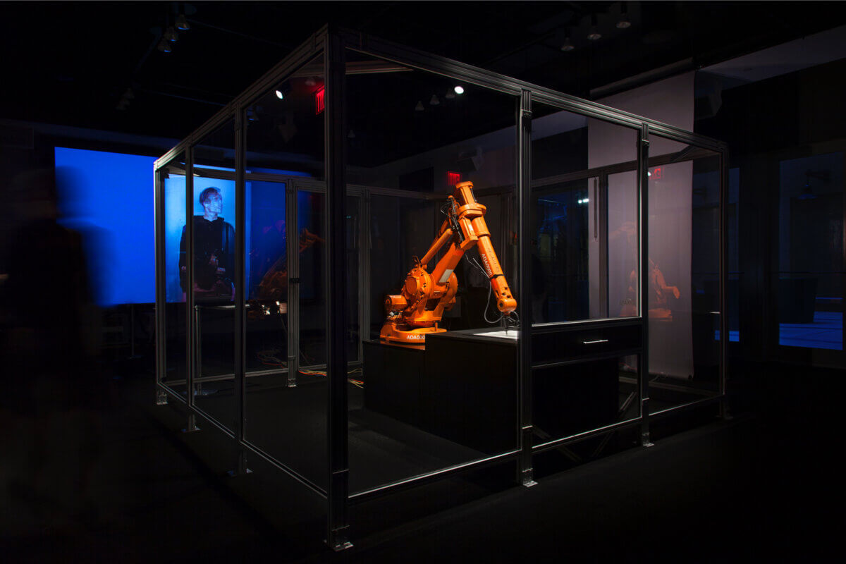 Autonomous portrait artist Visionaire Magazine The AUTOPORTRAIT installation was held in the Gallery of Cadillac House