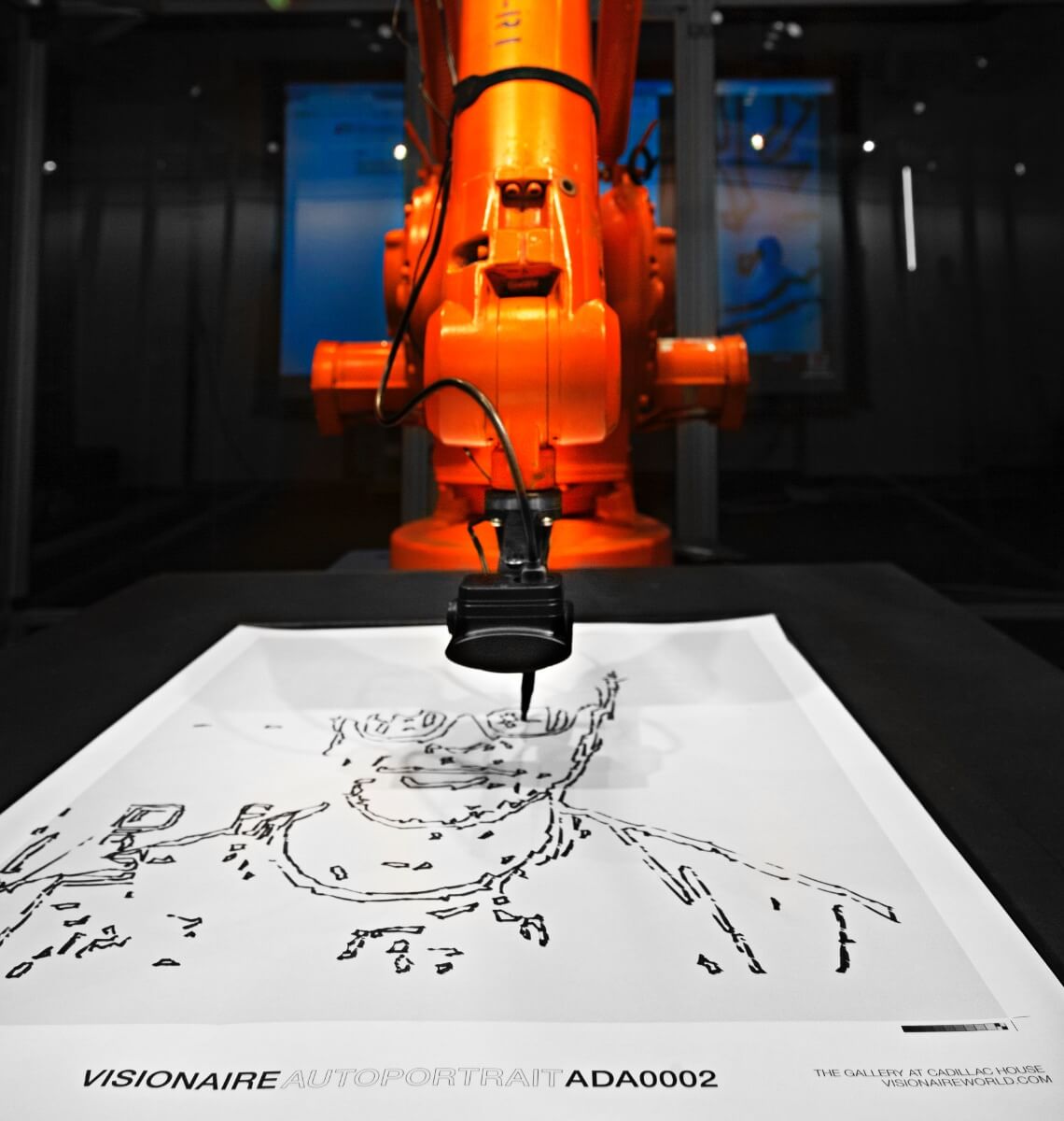 Robot portrait artist installation by Tellart interaction design