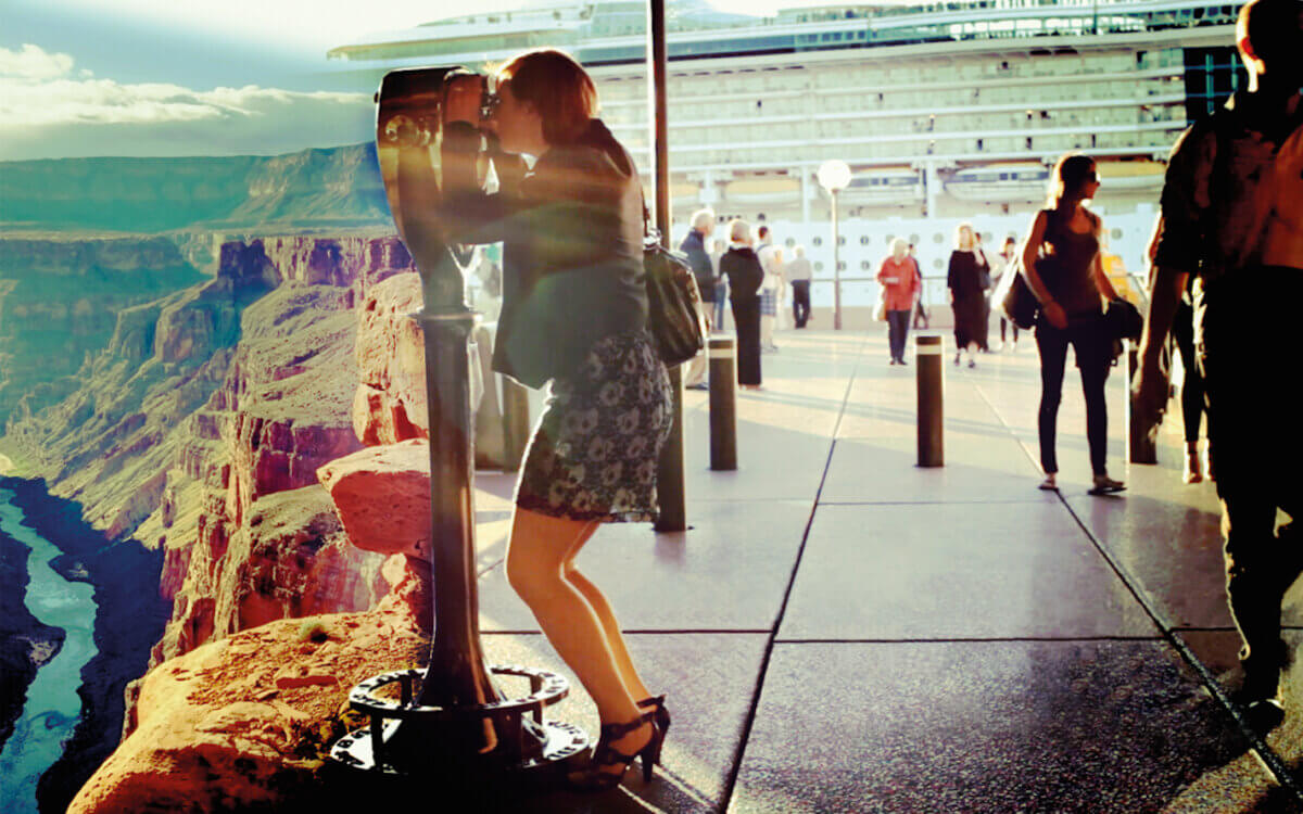 Teleportation binoculars experience design at Sydney Opera House