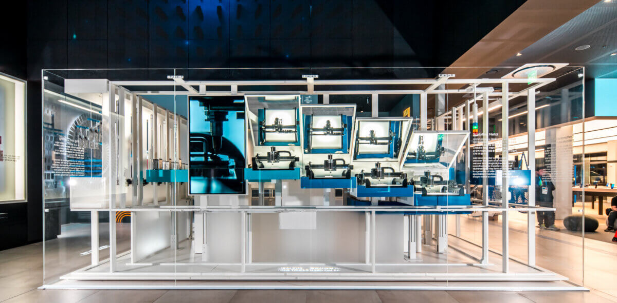 Kinetic installation of Samsung phone manufacturing process by Tellart