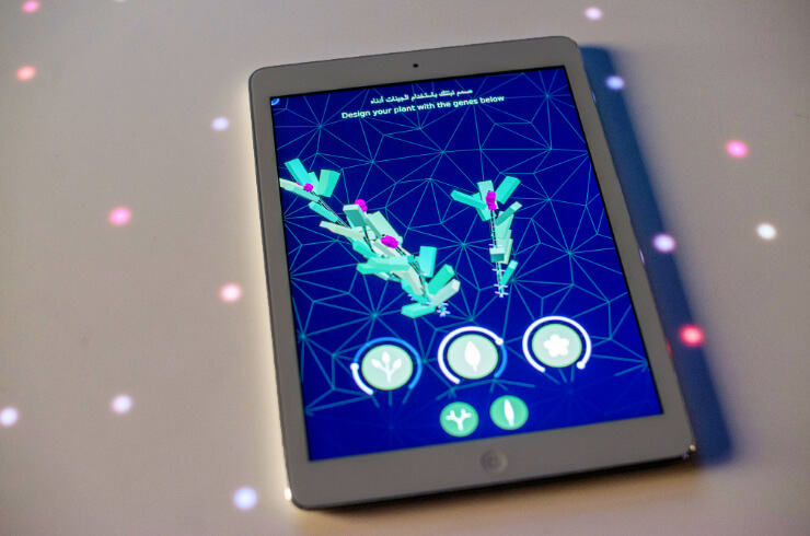 iPad application educational game multisensory museum installation UAE