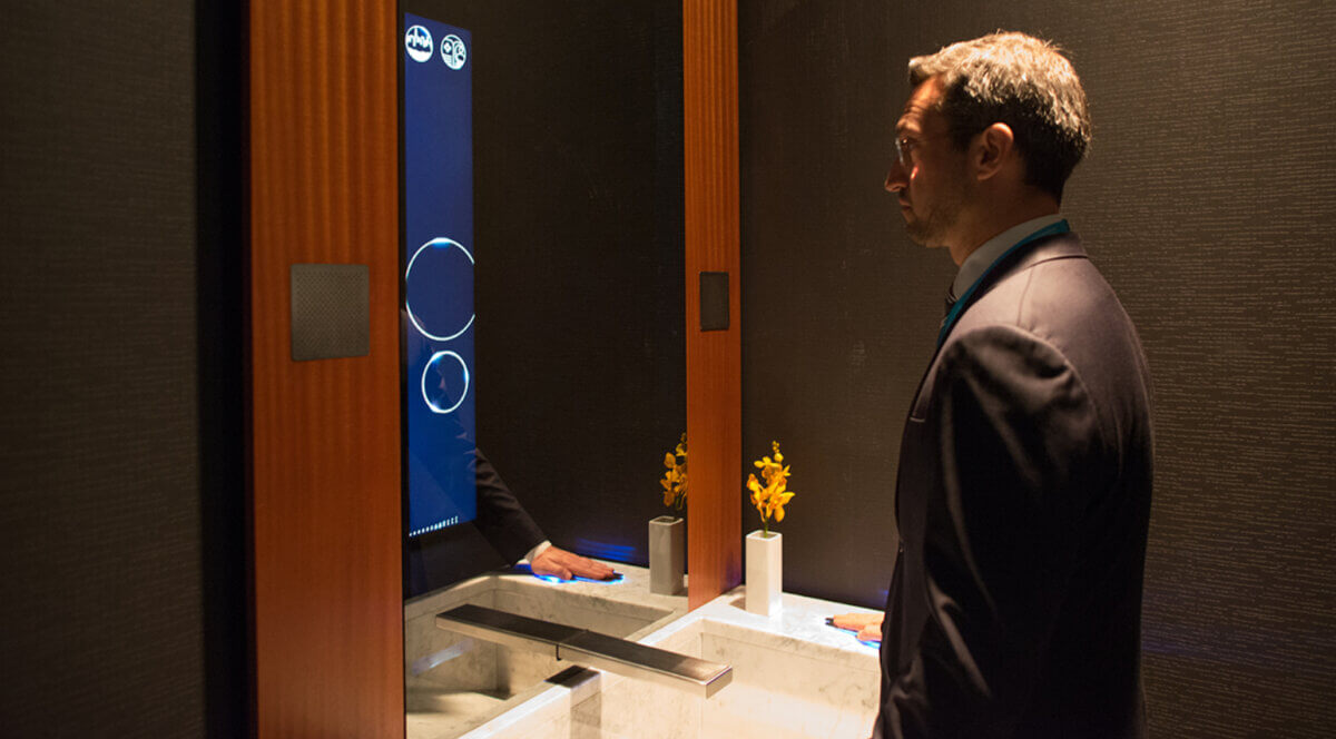 Smart mirror daily checkups multisensory museum installation