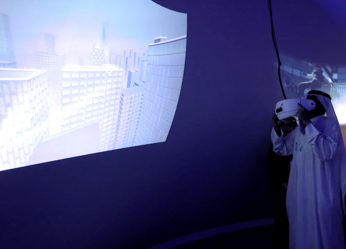 Our future life with intelligent machines Museum of the Future Dubai visitors experience NewKnees virtual reality headset interactive AI virtual reality experience