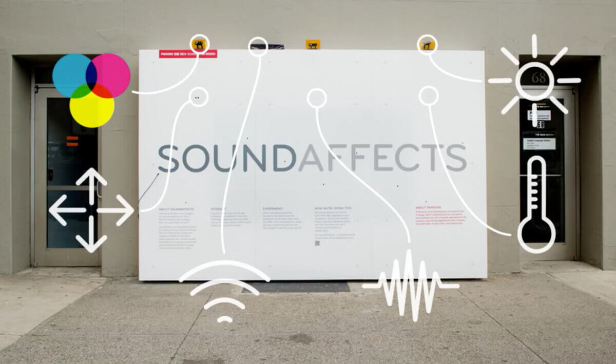 Music sound sensors and cameras in installation experience