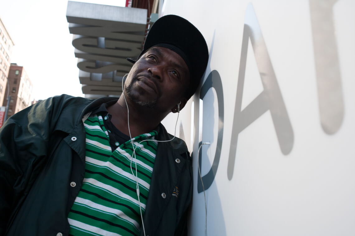 Audience interacting with audiovisual experience in NYC