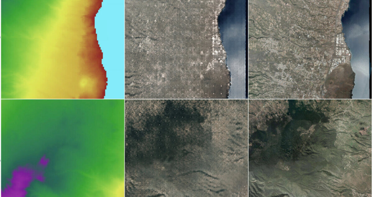 Machine learning algorithm generating landscapes