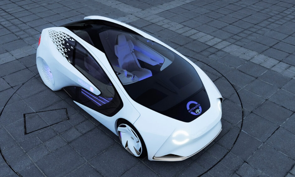 Future Toyota autonomous car design with AI at CES by Tellart