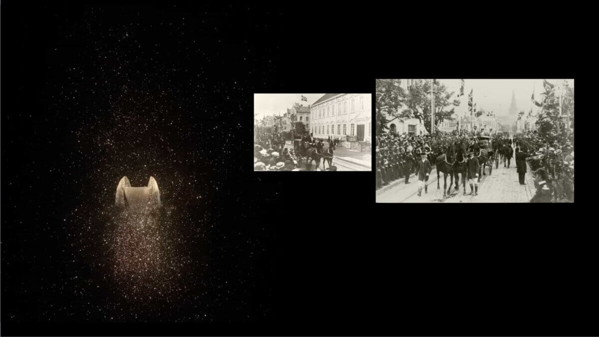 Render of Queen Maud’s Album exhibition by Tellart