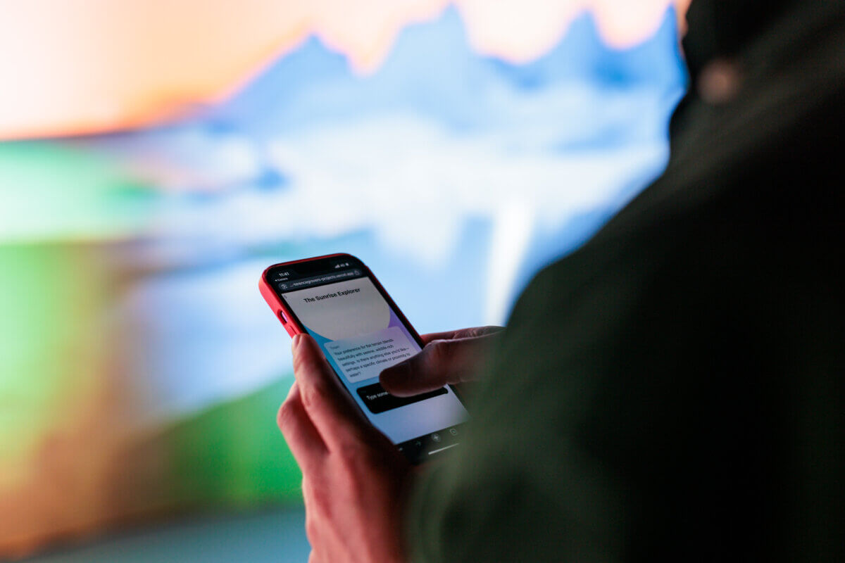 Sunrise Explorer, Tellart, Interactive Experience, Creative AI, Generative AI